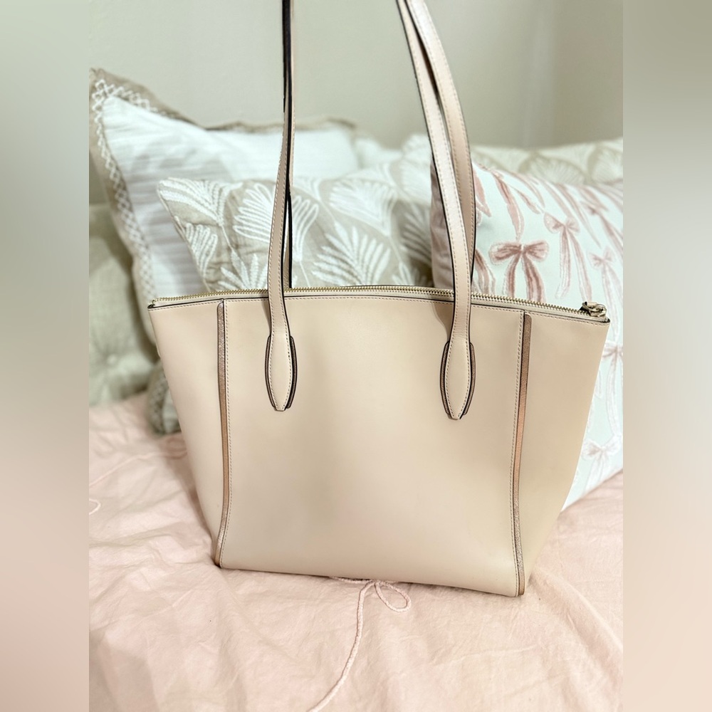 Kate Spade Beige Leather Tote - Picture 4 of 4